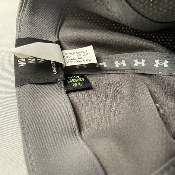 Men’s  M/L Pitch Gray / Black Under Armour Cap - Picture 7 of 10